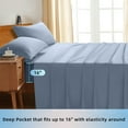 thumbnail image 6 of SONORO KATE Bed Sheets Set, 1800 Series Microfiber Deep Pocket 3 Pieces Luxury Soft Sheet Set, Twin XL, Sky Blue, 6 of 7