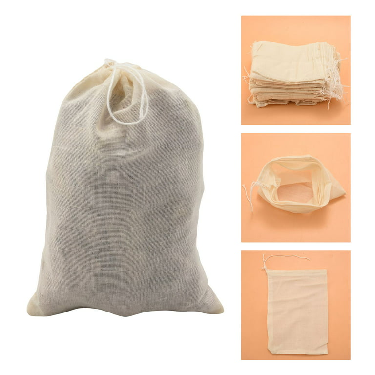 200 Pack Cotton Muslin Bags Sachet Bag Multipurpose Drawstring Bags