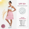 thumbnail image 3 of Women’s Knee Length Golf Skort Long Tennis Skirt with Inner Shorts Pockets High Waist Athletic Workout Skirt UPF50+, 3 of 5