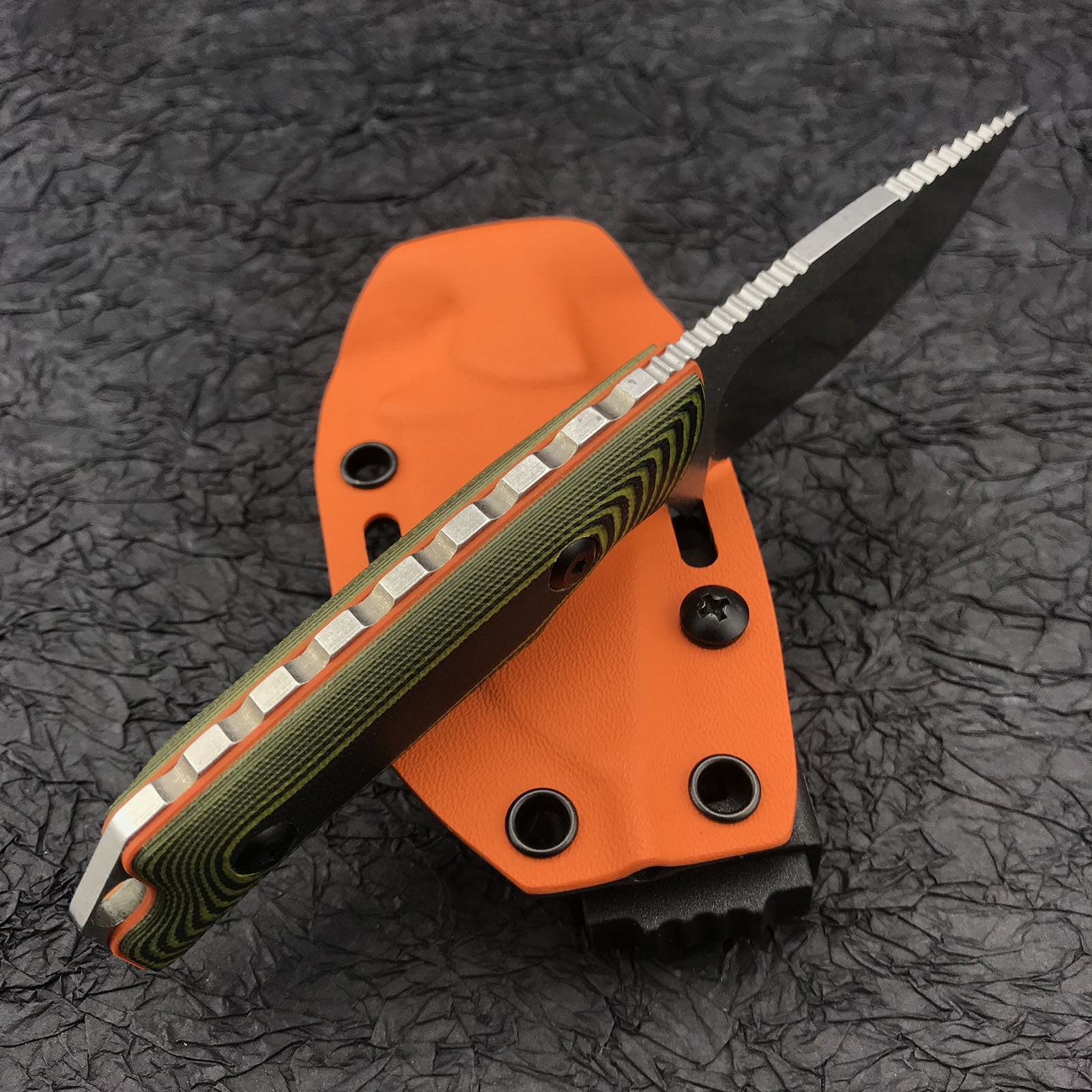 6.3  Inches Fixed Blade Knife with Kydex Sheath, Full Tang Straight Knife with 8Cr13Mov Steel Blade,