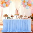 thumbnail image 5 of Inerposs Elegant Tulles Table Skirt, Reusable Table Decoration, Stylish Table Cover, Perfect for Weddings, Birthday Parties, Banquets, and Events, 5 of 6