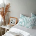 thumbnail image 6 of Lumbar Pillow Covers 20x12 Inch Set of 2, Pale Teal Leaves Waterproof Outdoor Pillow Covers, Farmhouse Botanical Branch Vintage Boho Leaf Decorative Cushion Pillowcases for Patio Garden Couch Bed, 6 of 9
