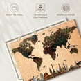 thumbnail image 6 of Elephant Stock Triangle Geometric World Map Wall Art - Horizontal Canvas Wall Art - Living Room Wall Decor - Map Canvas - Brown And Gray Decor - 51" x 34", 6 of 8