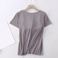 thumbnail image 5 of Women Pajama Set Short Sleeve and Shorts Soft Comfy Loungewear 2 Piece Sleepwear Summer Lightweight Outfits, 5 of 7
