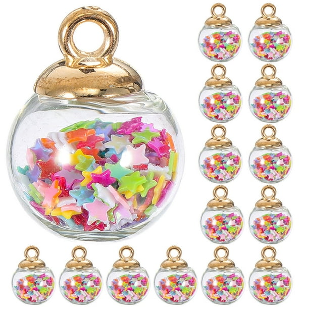 ColoMX 40pcs colgantes de lentejuelas de lentejuelas de lentejuelas coloridas colgantes brillantes joyas que fabrican suministros para bricolaje