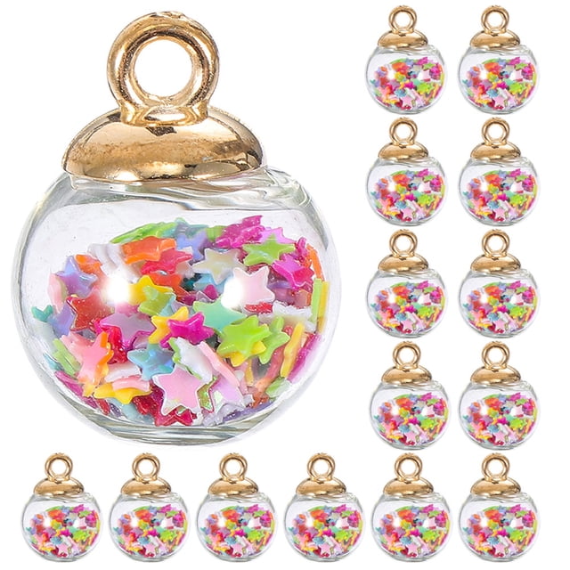40pcs Star Sequin Balls Pendants Christmas colgantes Accesorios de encanto de colgantes de bricolaje decoración de bolas de lentejuelas