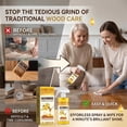thumbnail image 3 of Beeswax Spray for Wood, Bees Wax Furniture Polish and Cleaner with Sponge and Towel, Natural Beeswax Cleaner for Furniture Floors Cabinets, Wood Care for Shine and Protection, 3 of 8