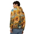 thumbnail image 4 of Kdxio Sunflower Field Art Print Men Hoodies Casual Hoodies for Men with Zip Pockets Full Zip Long Sleeve Sweatshirt Sports Hooded Jacket-3X-Large, 4 of 5