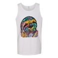 thumbnail image 3 of Funny Neon Sloth | Dean Russo Art Animal Lover Mens Sleeveless Top, White, M, 3 of 5