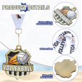 thumbnail image 3 of Medallas de voleibol Ecation de metal dorado de 5 cm, juego de 24 piezas, 3 of 6
