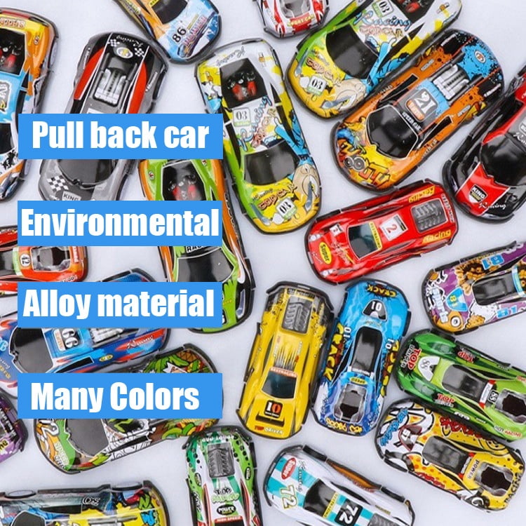 20Pcs Pull Back Toy Cars, Mini DieCast Race Cars Vehicles Bulk, Party