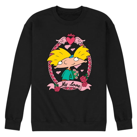Hey Arnold! - Valentine's My Love - Men's Crew Neck Fleece Pullover