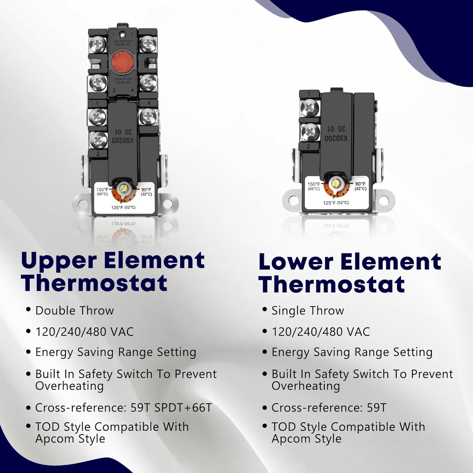 Electric Water Heater Thermostat Boiler Temperature Controller Electric Boiler Temperature Limiter Switches Parts