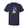 thumbnail image 2 of Neon Beach Sunset Cat California Vibes | Mens Animal Lover Graphic T-Shirt, Navy, X-Large, 2 of 4