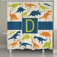 thumbnail image 5 of Laural Home  Dinosaurs Monogram Shower Curtain Z, 5 of 5