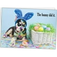 thumbnail image 3 of Glory To Dog The Bunny Did It Happy Easter Greeting Card with Mailing Envelope, 3 of 3