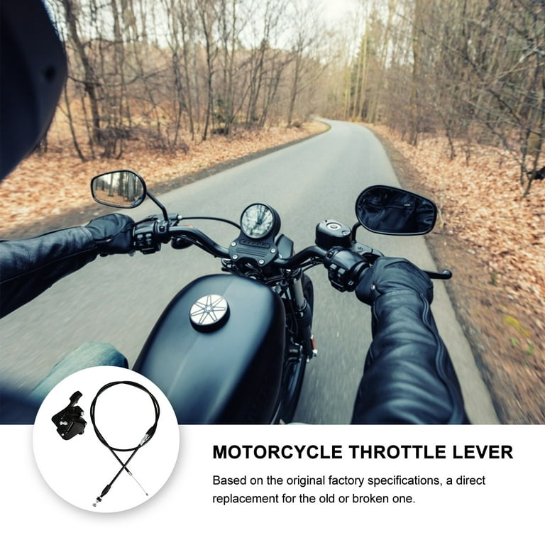 Set Motorcycle Thumb Throttle Cable Accelerator with Accelerator