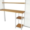 thumbnail image 3 of Full Size Metal Loft Bed In White With Wardrobe, Desk, And Improving Storage Shelves Practical, 3 of 7
