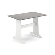 Linon Ardmore Wood Breakfast Nook Dining Set in White and Gray