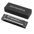 thumbnail image 1 of 10 Hole Blues Harmonica High Sound Quality Mouth Organ Puzzle Musical Instrument for Kid, 1 of 5