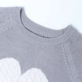 thumbnail image 5 of Women Sweaters Heart Front Crew Neck Long Sleeve Knitted Pullover Sweater, 5 of 7