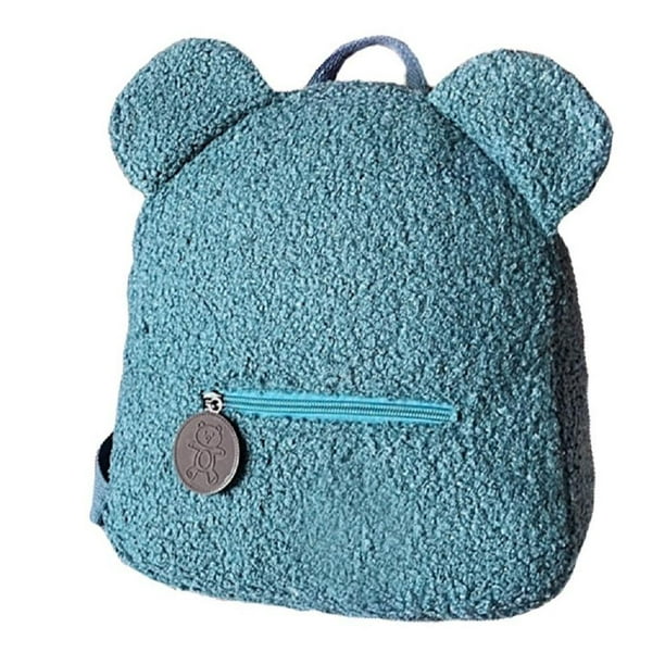 Mochilas De Compras De Viaje Para Niñas Y Niños, Mochila De Lana De Cordero Para Mujer, Bolsos De Hombro De Felpa Con Forma De Oso Para Viajes Diarios Cateissary AP006670-03