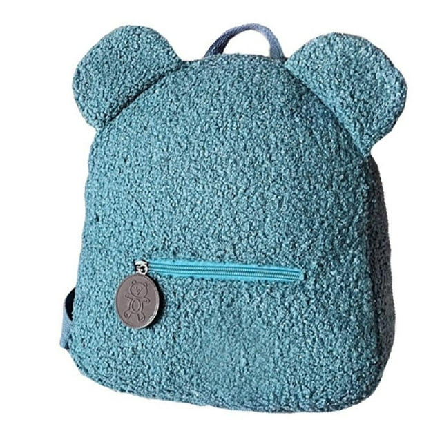 Mochilas De Compras De Viaje Para Niñas Y Niños, Mochila De Lana De Cordero Para Mujer, Bolsos De Hombro De Felpa Con Forma De Oso Para Viajes Diarios Eigraketly AP006670-03