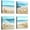 Beach Sea Shell, variant on Beach Waves Wall Art Ocean Decor Sands Seashell Starfish Nature Pictures Blue Canvas Artwork Turquoise Wall Art for Bathroom Bedroom Living Room Office Kitchen Wall Decor 12" x 12" x 4 Pieces