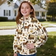 thumbnail image 3 of Uorisanigo Quarter Zip Pullover Sweatshirts for Teen Girls, Casual Long Sleeve Zipper Sweatshirts, Vintage Horse Print School Athletic Pullover Jackets for Vacation Shopping Exercise Wear, 3 of 7