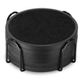 thumbnail image 1 of Posavasos MECOWON, absorbente para bebidas con soporte, paquete de 6 unidades, color negro, 1 of 6