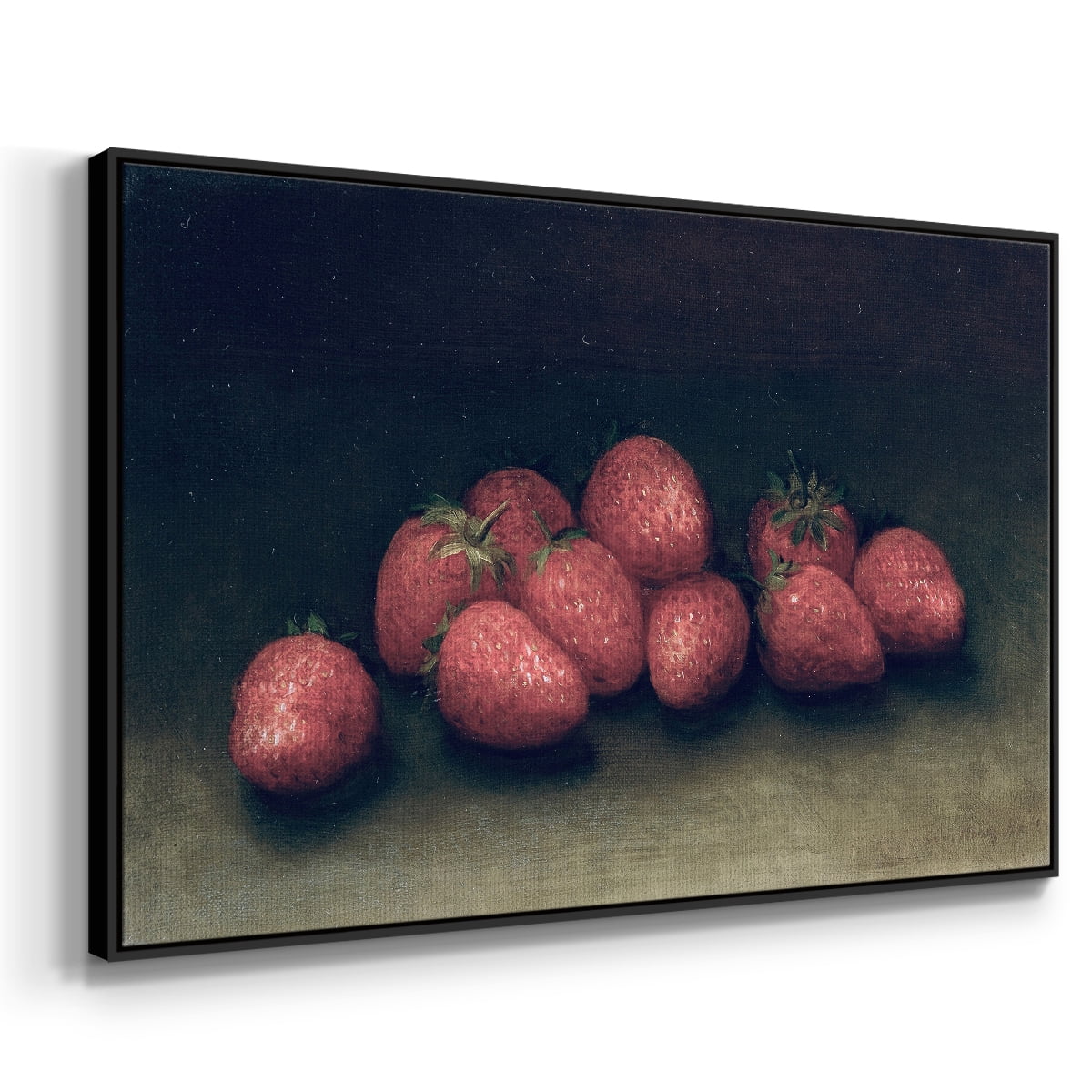 Vintage Botanical Print-XLVII By Wexford Home Framed in Black Wood Gallery Wrapped Canvas 17 in. x 25 in.