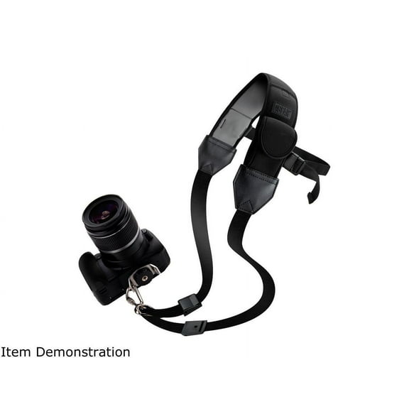 USA Gear Quick Access Sling Shoulder Neck Strap with Comfortable Padded Neoprene and Accessory Pockets - Works With Sony, Nikon, Canon, Panasonic and More Cameras