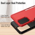 thumbnail image 6 of Dual Layer Samsung Galaxy A52 5G Case, Tough Durable Designed Anti-Fingerprint Shockproof A52 4G Phone Case, Heavy Duty Protection Cover for Galaxy A52s 5G 6.5", Red, 6 of 13