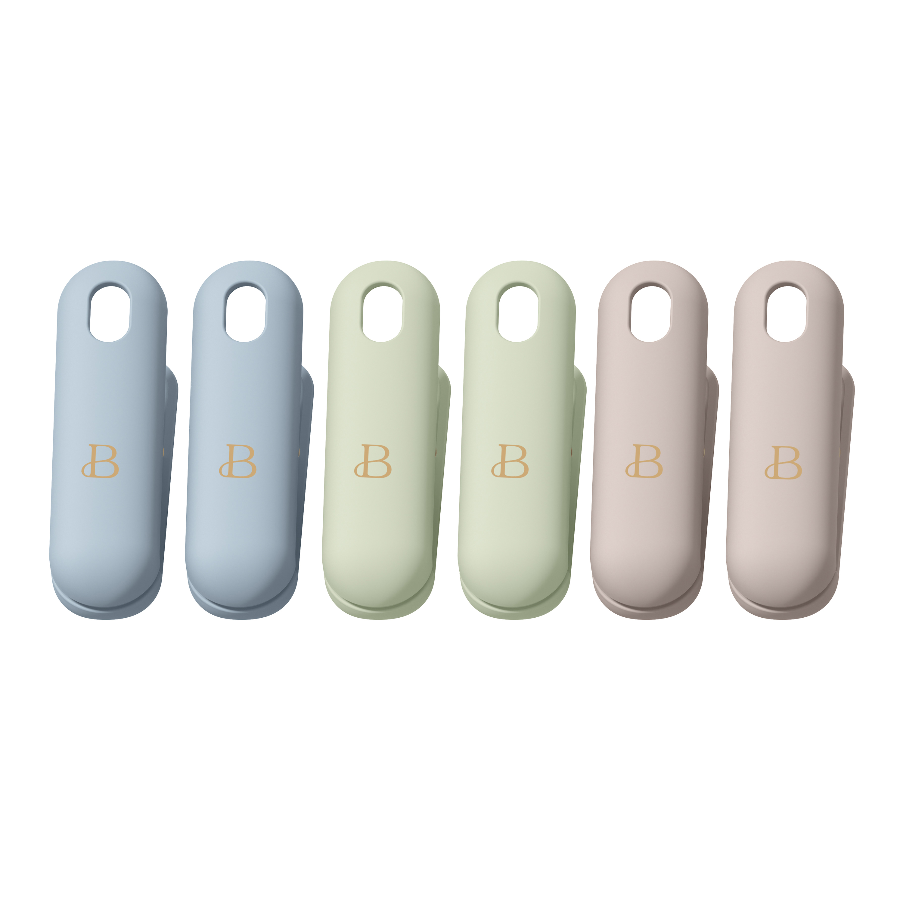 Beautiful 6-Piece Magnetic Chip Clip Set, Assorted Colors by Drew Barrymore