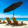 9' Outdoor Umbrella Po 8 Ribs Market Garden Crank Tilt Beach Sunshade Parasol