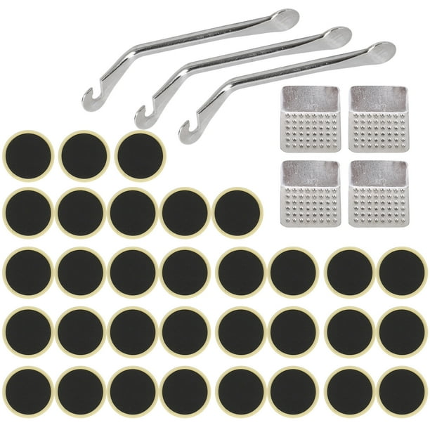 Kit de reparación de cámara de bicicleta, 39 piezas, kit de herramientas de reparación de cámara de bicicleta, palanca de neumáticos diseñada para profesionales
