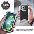 thumbnail image 6 of Allytech Rugged Case for iPhone 13 Pro Max with Screen Protector & Camera Lens Sliding Cover, Anti-Drop Shockproof Dustproof Hidden Kickstand Heavy Duty Triple-Layer Protection Shell, Silver, 6 of 8