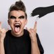 thumbnail image 3 of FELTECHELECTR 1 par de guantes de disfraz de Halloween con uñas largas (negros), 3 of 5