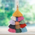 thumbnail image 3 of Tassel Keychain Fashion Multipurpose Key Ring Pendant Pom Pom Tassel Bag Charm, 3 of 10