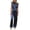 hgg306-Navy, variant on Satin Formal Jumpsuits for Women Summer Dressy Mock Neck Elegant Rompers One Piece Wide Leg Pants with Pockets