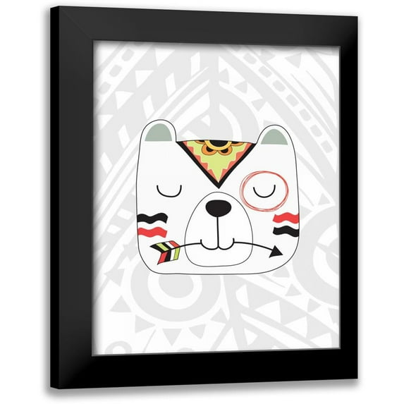 Robinson, Tamara 12x14 Black Modern Framed Museum Art Print Titled - Tribal Bear