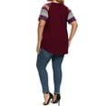thumbnail image 7 of ZXSXSY Women Plus Size Round Neck Short Sleeves Colorblock Tunic Shirt XL-5XL, 7 of 7