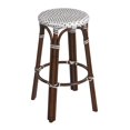 thumbnail image 1 of Butler Specialty Company Tobias Round Rattan 30" Bar Stool - White and Brown Dot, 1 of 6