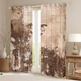 thumbnail image 2 of Manfei Retro Abstract Art Blackout Curtains Set of 2 (52x84 Each) for Women, Minimalst Minimalism Window Curtains, Brown Oil Printing Curtains and Drapes, Curtains and Drapes Decor, 2 of 6