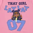 thumbnail image 6 of That Girl Lay Lay Baseball Jersey T-Shirt- Little and Big Girl Sizes 4-16, Pink, 7-8, 6 of 6