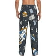 thumbnail image 3 of Fotbe Men'S Space Carsclassic Pajama Pants With Elastic Waist And Drawstring Pockets，Pajama Pants Mens Lounge Pants Super Soft, 3 of 9