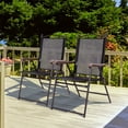thumbnail image 4 of Costway Conjunto de 2 Sillas Plegables para Patio con Apoyabrazos Sillas de Comedor Portátiles para Terraza Piscina Jardín 64 x 58 x 91 cm, 4 of 10