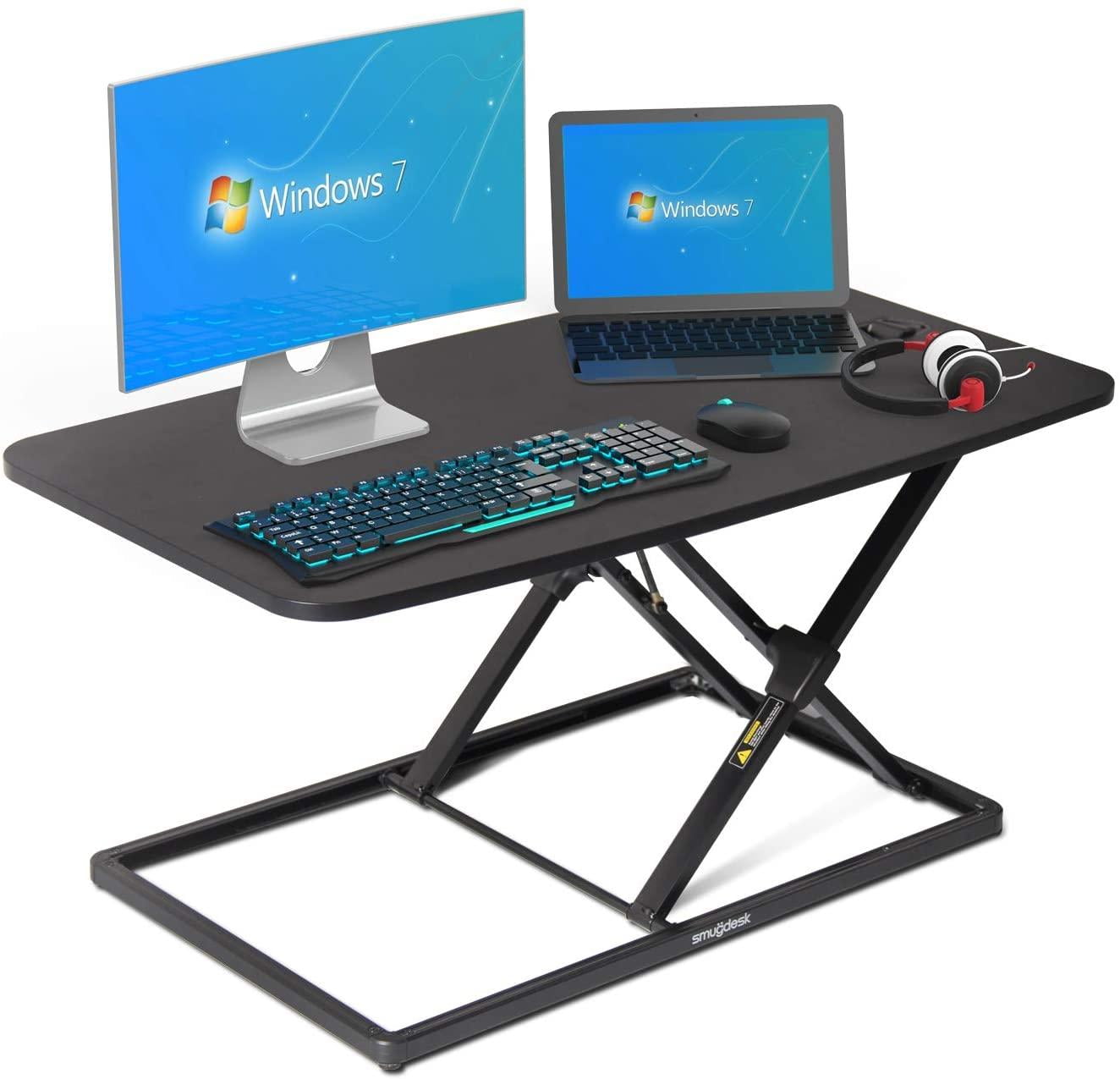 GCP Products Standing Desk Converter - 32 Inch Adjustable Sit To