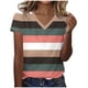 thumbnail image 1 of Camisetas Casuales de las Mujeres Moda Cómoda Impresa de Manga Corta con Cuello en V Top para el Uso Diario Casual, 1 of 5