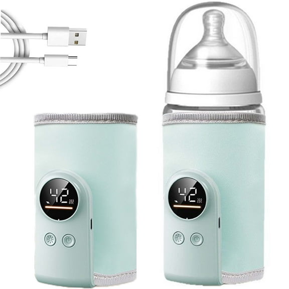 Portable Bottle Warmer,AI Precise Temperature Control ,Fast-Heating ,Comfortable Baby Feeding on The Go,Waterless Warming Milk Adjustable Size